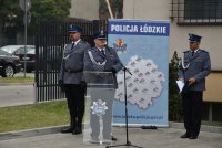 Komendant Wojewódzki Policji w Łodzi insp. Andrzej Łapiński podczas przemówienia