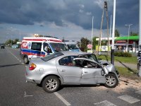 Miejsce zdarzenia uszkodzony pojazd sprawcy