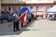 Obchody Święta Policji, Plac przed Komendą Miejską Policji w Łodzi , osoby awansowane.