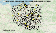 Mapa wypadków drogowych