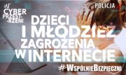 Plakat profilaktyczny dotyczący zagrożeń  dla dzieci jakie występują w internecie