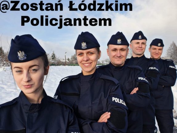 Plakat z wizerunkiem policjantów