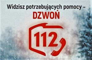 Plakat profilaktyczny z numerem 112