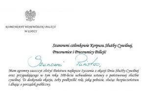życzenia komendanta