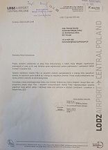Pismo z podziękowaniami