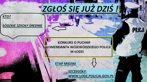 Plakat zachęcający do zgłoszenia się do konkursu.