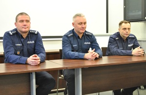 Kierownictwo Komendy Miejskiej Policji w Łodzi.