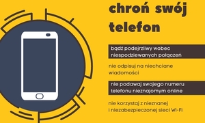 Grafiki związane z poradami jak nie dać się oszukać w sieci