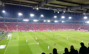 Stadion w trakcie meczu.