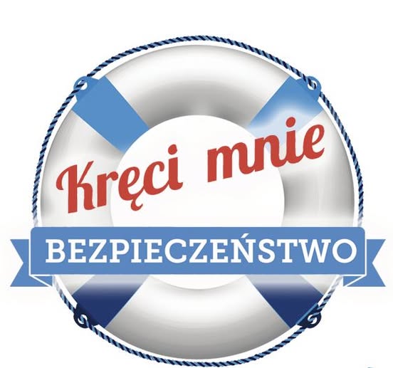 Logo akcji &quot;Kręci mnie bezpieczeństwo&quot;.