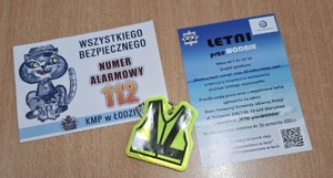 Materiały promujące akcję &quot;Kręci mnie bezpieczeństwo w lecie&quot;.