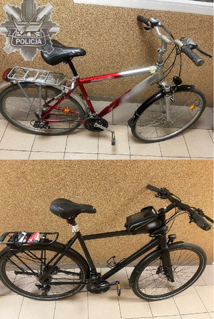 Zabezpieczone przez policjantów rowery.