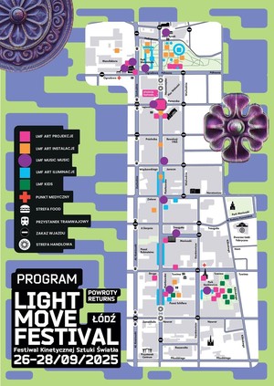 Mapa atrakcji Light Move Festival 2025