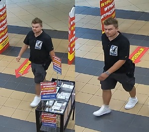 Rysopis: mężczyzna w wieku około 35 lat, średniej budowy ciała, krótkie włosy koloru jasnego. Ubrany był w czarną koszulkę z krótkim rękawem, krótkie spodenki koloru szarego i buty sportowe koloru białego.