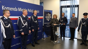 Prezydent Miasta Łodzi Pani Hanna Zdanowska przemawia do zebranych.