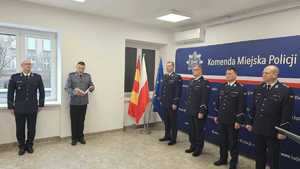 Odczytanie rozkazów powierzenia obowiązków na stanowisku I Zastępcy i Zastępcy Komendanta Miejskiego Policji w Łodzi.