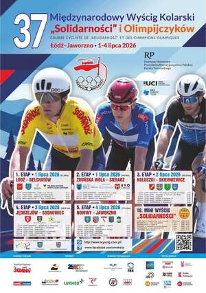 Plakat 37 Międzynarodowego Wyścigu Kolarskiego "Solidarności" i Olimpijczyków.